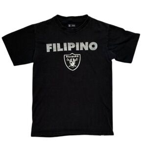 NFL FILIPINO RAIDERS FAN Black and Gray Short Sleeve Tee PHILIPPINES